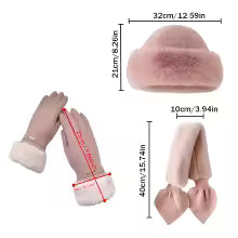 3 adet kış sıcaklığı aksesuar seti, Soğuk hava ve açık hava etkinlikleri için mükemmel, ideal Noel veya Sevgililer Günü hediyesi